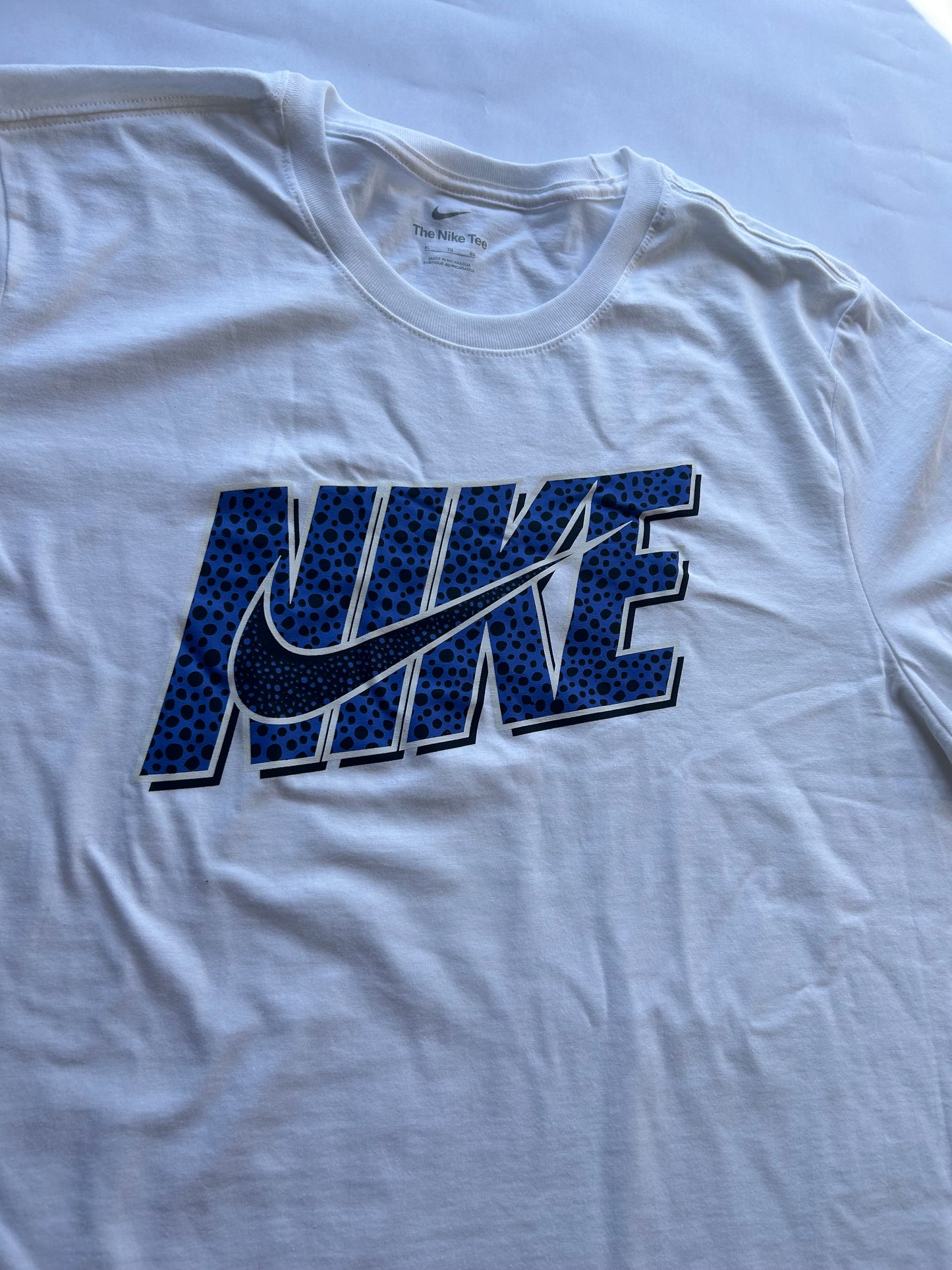 Nike T-shirt Blanca- Logo Azul