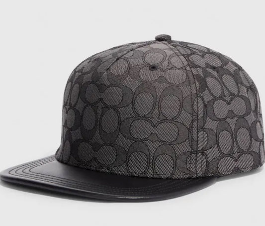 Signature Jacquard Flat Brim Hat