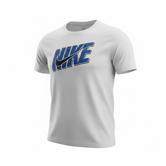 Nike T-shirt Blanca- Logo Azul